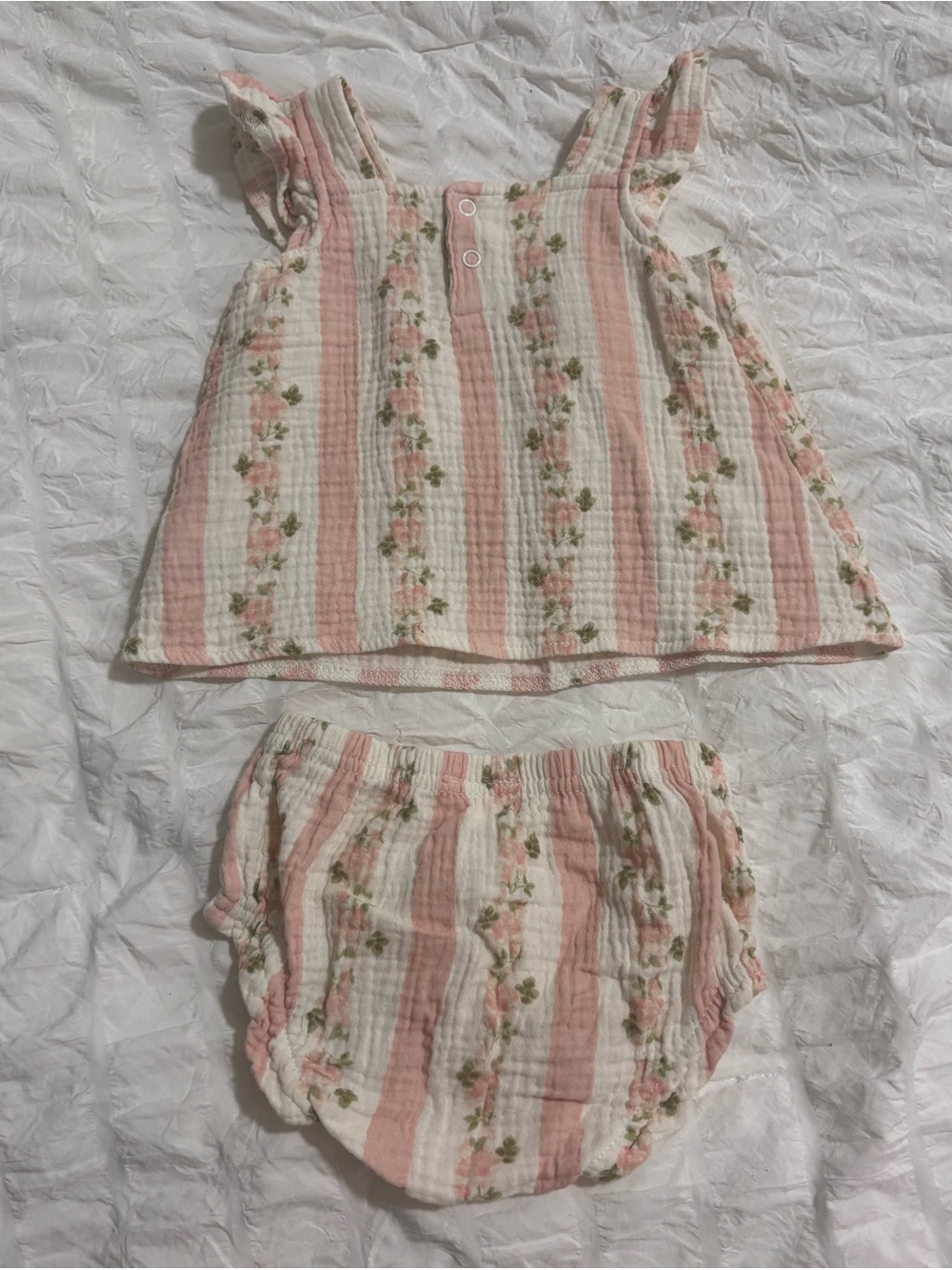 Floral Threads Baby Girl Floral Dress & Bloomers Set 3-6M